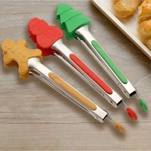 NEW 3 pc Christmas Serving Tongs